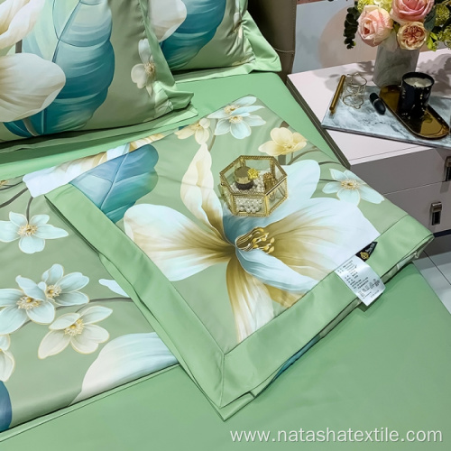 Printed and washed tencel bedding sets